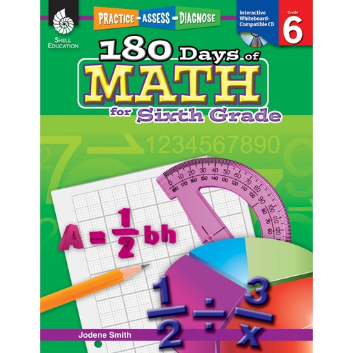 [50802 SHE] Practice Assess Diagnose 180 Days of Math Gr 6