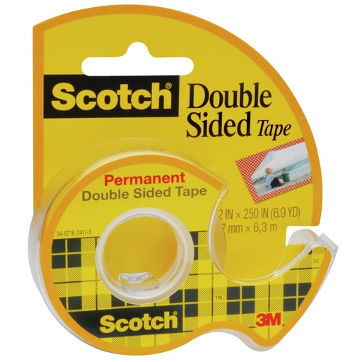 [13612X250 MMM] Single Roll 1/2" Scotch Double Sided Tape