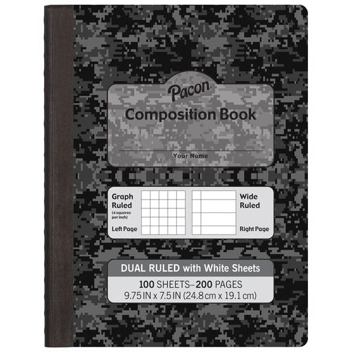 [MMK37164 PAC] White Dual Ruled Composition Book