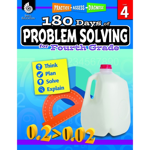[51616 SHE] 180 Days of Problem Solving for Fourth Grade