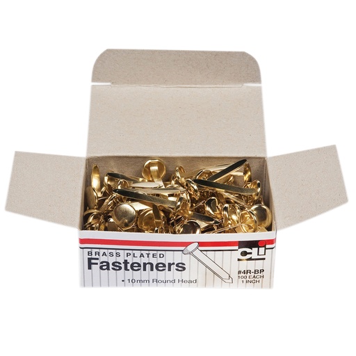[4RBP CLI] 100ct 1" Brass Plated Fasteners