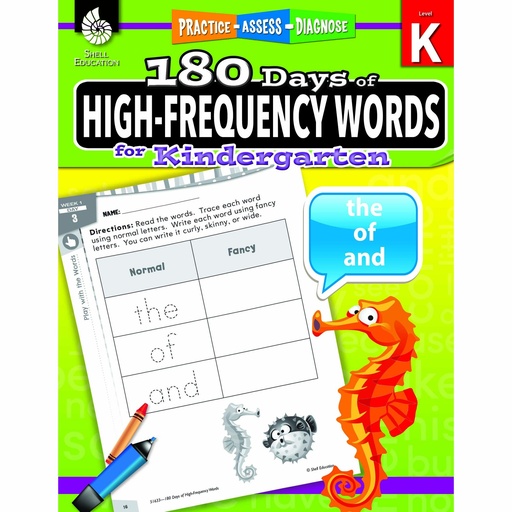 [51633 SHE] 180 Days of High Frequency Words Grade K