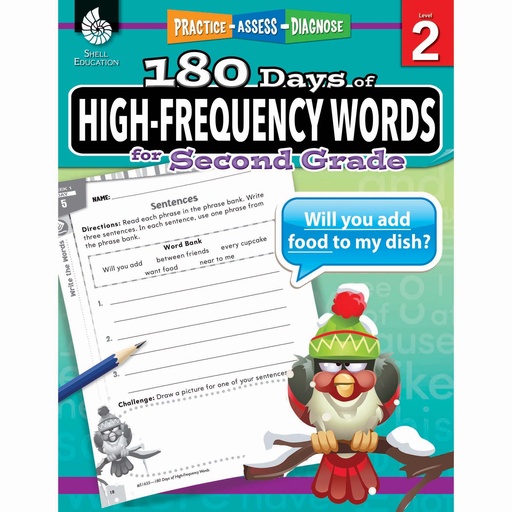 [51635 SHE] 180 Days of High Frequency Words Grade 2