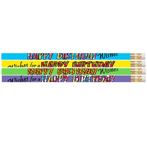 [D2217 MSG] 12ct Birthday Wishes Pencils
