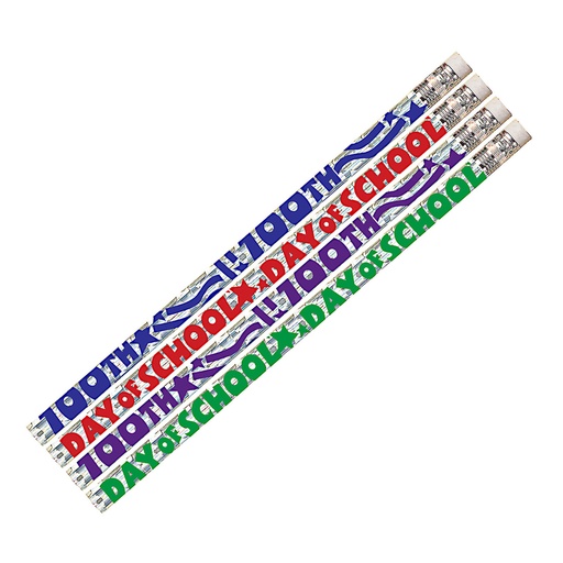 [D2347 MSG] 12ct 100th Day Of School Pencils