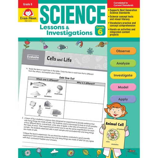 [4316 EMC] Science Lessons and Investigations Book Grade 6