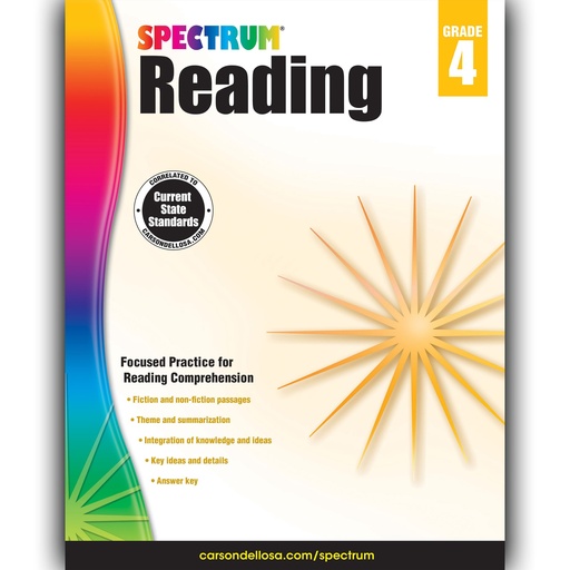 [704582 CD] Spectrum Reading Workbook Grade 4 Paperback
