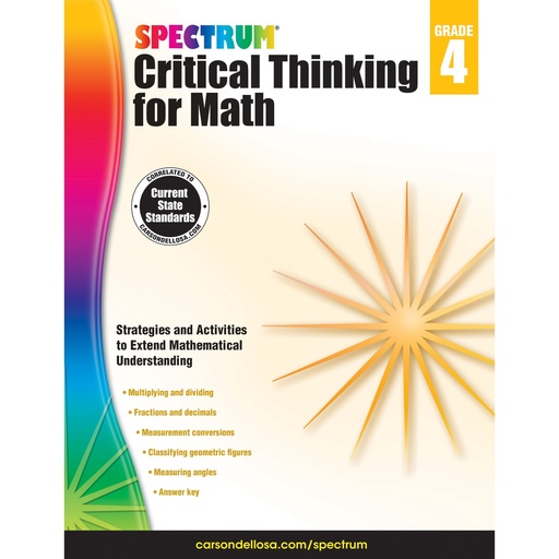 [705116 CD] Spectrum Critical Thinking For Math Gr 4