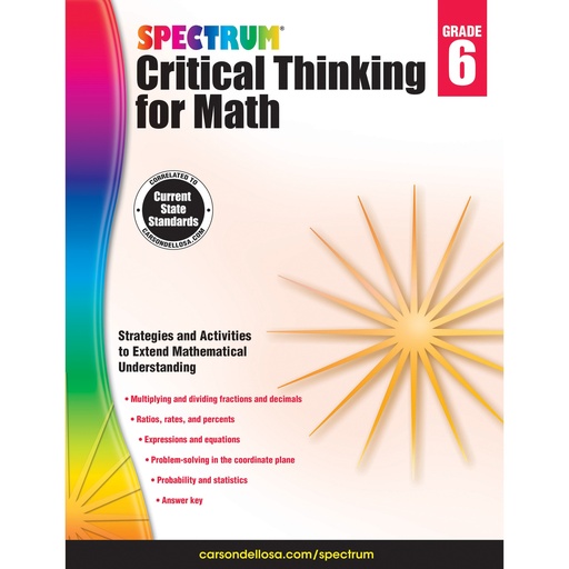 [705118 CD] Spectrum Critical Thinking For Math Gr 6
