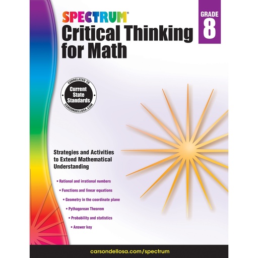 [705120 CD] Spectrum Critical Thinking For Math Gr 8