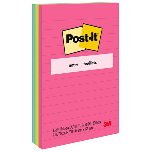 [6603AN MMM] 3ct Post-it Notes 4" x 6" Cape Town Collection