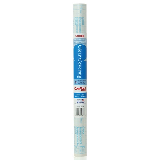 [09FC999312 KR] Clear Cover Matte Con-Tact Brand Adhesive Roll 18" x 9'