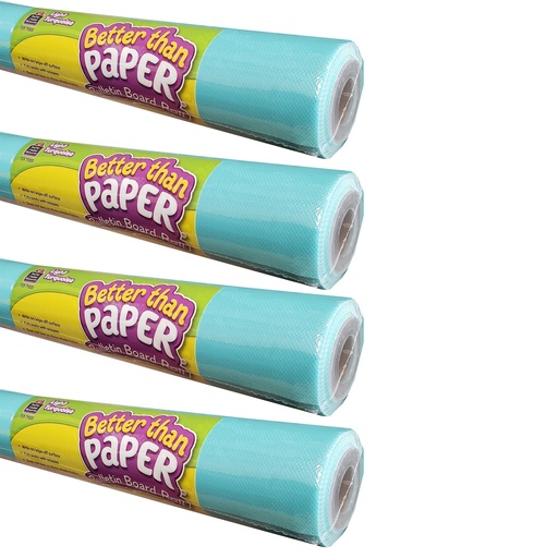 [32321 TCR] Better Than Paper® Light Turquoise Bulletin Board Roll Pack of 4