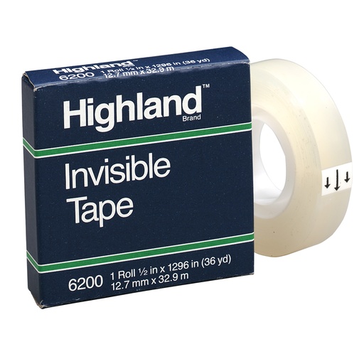 [620012X1296 MMM] 1/2" Highland Invisible Tape Roll