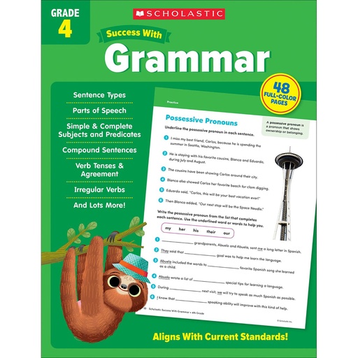 [735524 SC] Success with Grammar Workbook Grade 4