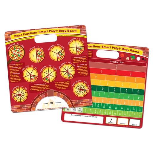 [98005 ASH] Pizza Shop Fractions Smart Poly Busy Board