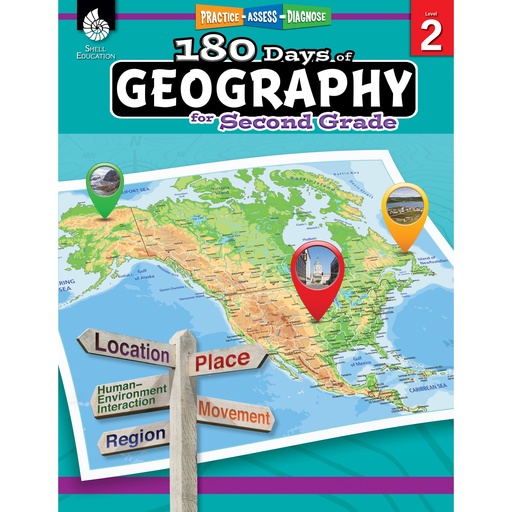 [28623 SHE] 180 Days of Geography for Second Grade