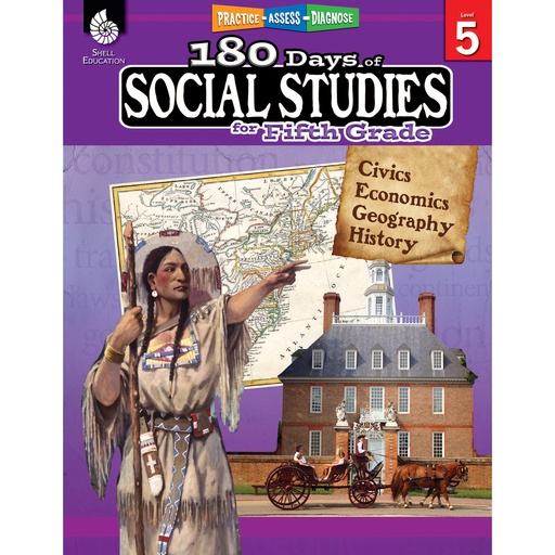 [51397 SHE] 180 Days of Social Studies for 5th Grade