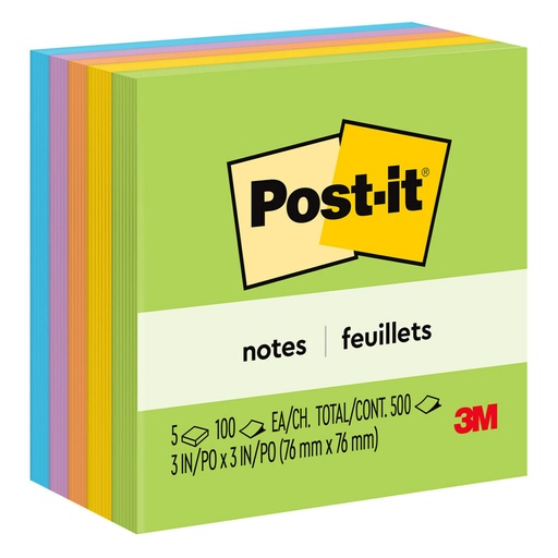 [6545UC MMM] 3x3 Ultra Colors Post It Notes 5ct Pack