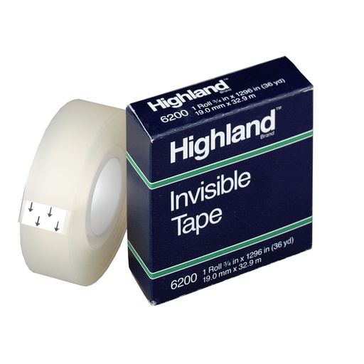 [620034X1296 MMM] 3/4" Highland Invisible Tape Roll