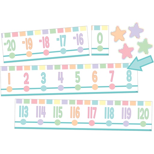 [8446 TCR] Pastel Pop Number Line Bulletin Board (-20 to +120)