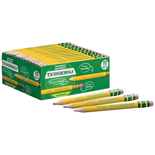 [13472 DIX] 72ct Ticonderoga Golf Pencils