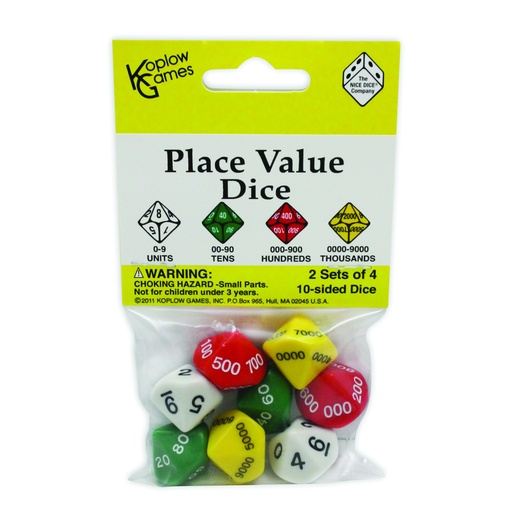 [11871 KOP] 8ct Place Value Dice