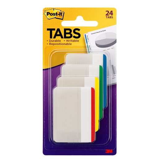[686F1 MMM] Assorted Colors Post it Durable Blank Tabs