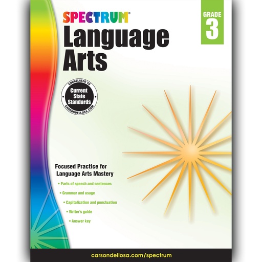 [704590 CD] Spectrum Language Arts Workbook Grade 3 Paperback