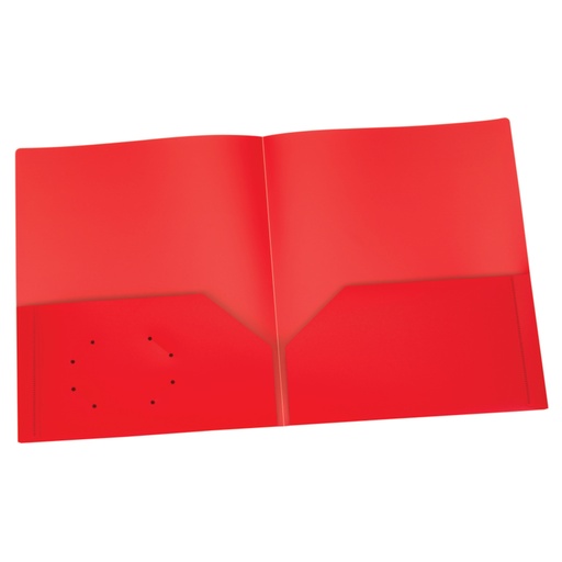 [76018 ESS] Oxford Two Pocket Heavyweight Poly Portfolios Red Box of 25