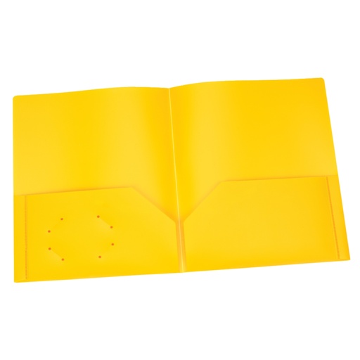 [76020 ESS] Oxford Two Pocket Heavyweight Poly Portfolios Yellow Box of 25