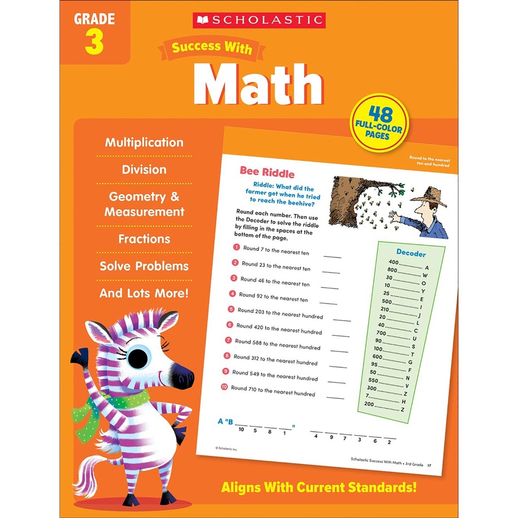 Scholastic Third Grade Success Workbooks, 4 Book Set