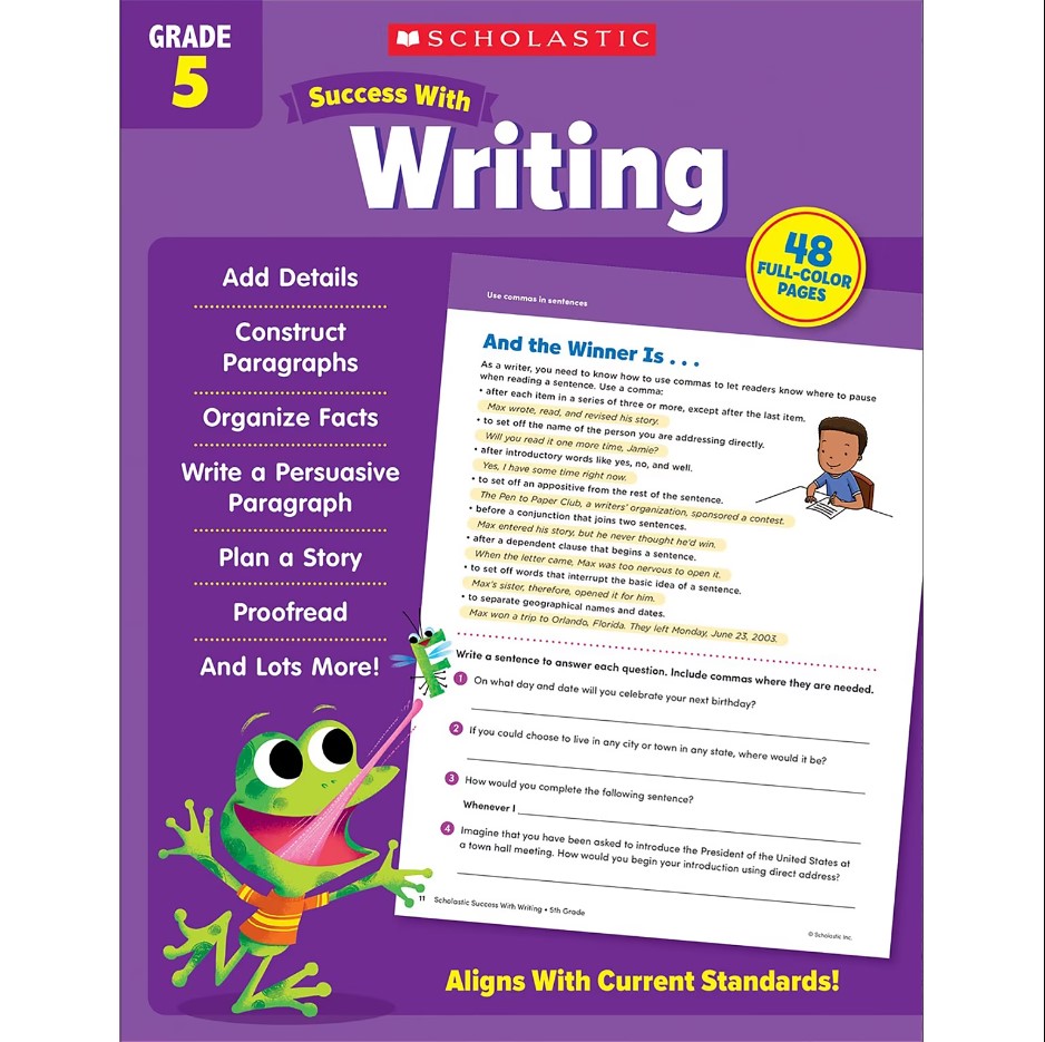 Scholastic Fifth Grade Success Workbooks, 4 Book Set | Teacher Direct