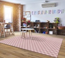 Schoolgirl Style Checkerboard Rectangle Rug