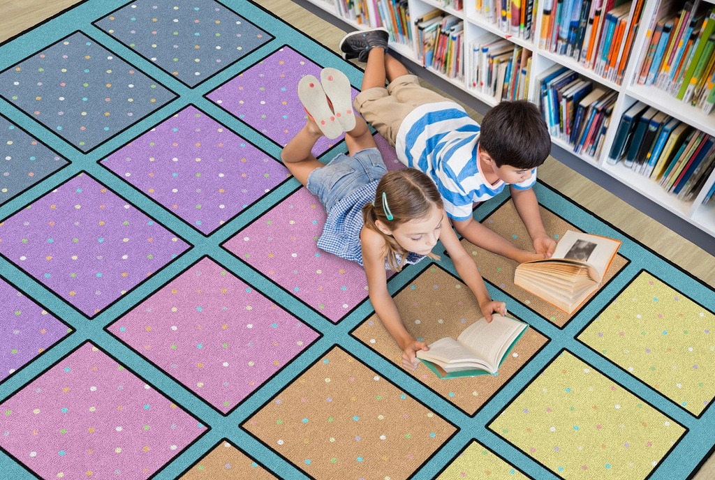 Happy Squares Rectangle Rug