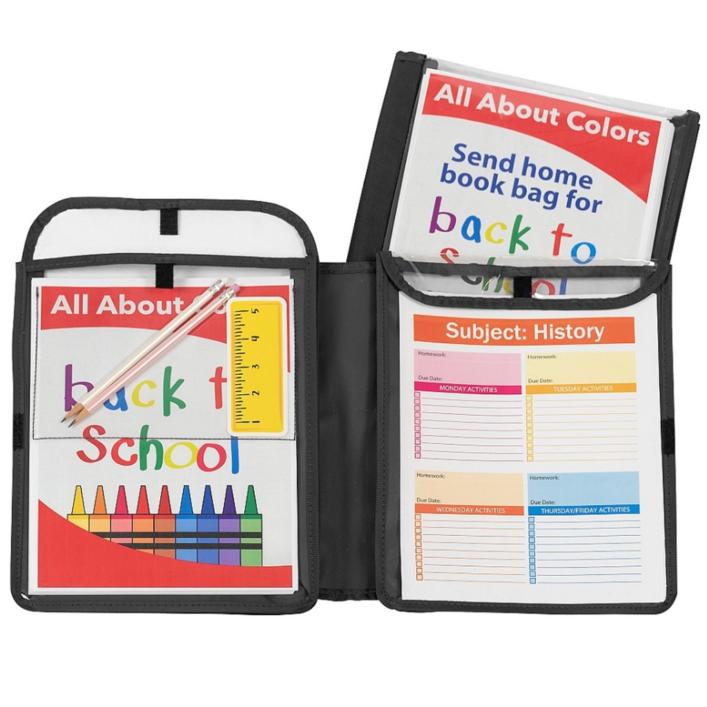 Homework Connector Folder, Black, Pack of 3