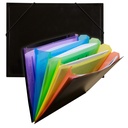 Rainbow Document Sorter, Black/Multicolor, Letter Size, Pack of 3