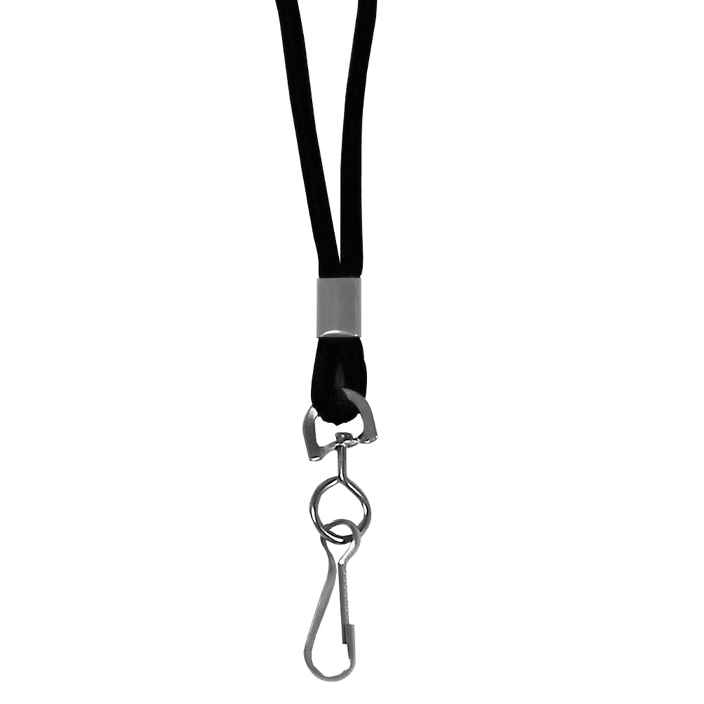 Standard Lanyard, Black, Swivel Hook, Pack of 24