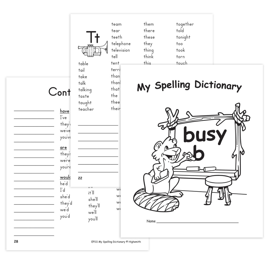 My Own Books™ My Spelling Dictionary, Pack of 6