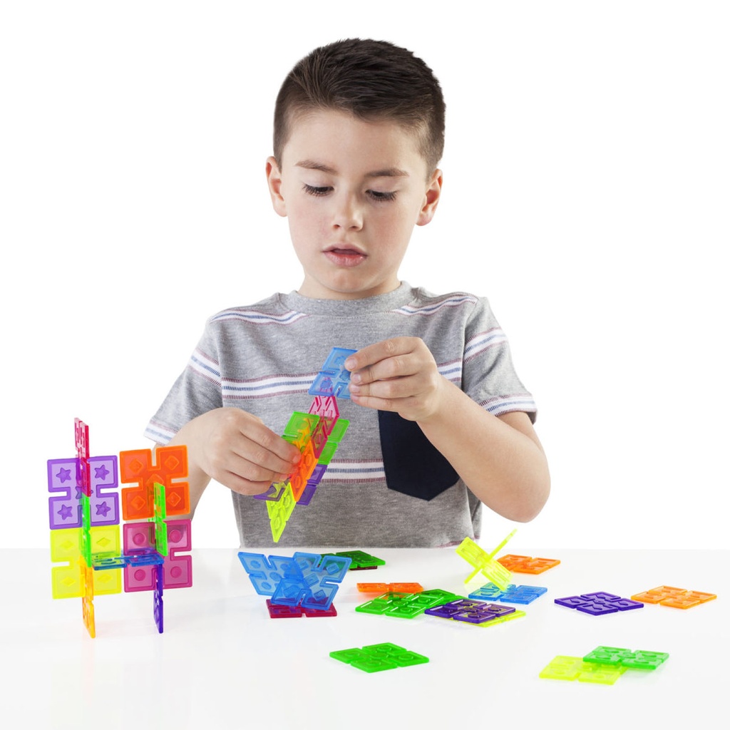 Interlox Squares Building Set, 96 Pieces