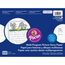 Multi-Program Picture Story Paper, 1/2" Ruled, White, 12" x 9", 500 Sheets Per Pack, 2 Packs