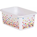 Confetti Small Plastic Storage Bin, Pack of 3