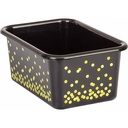 Black Confetti Small Plastic Storage Bin, Pack of 3