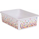 Confetti Large Plastic Storage Bin, Pack of 3