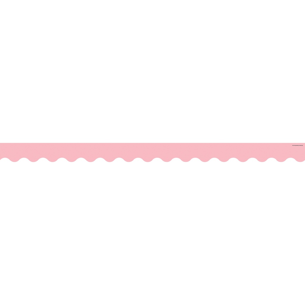 Pastel Pink Scalloped Border Trim, 35 Feet