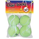 Chair Socks, Yellow, 4 Per Pack, 6 Packs