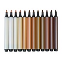 72ct Triangular Magic Stix Global Skin Tone Markers in 12 Colors