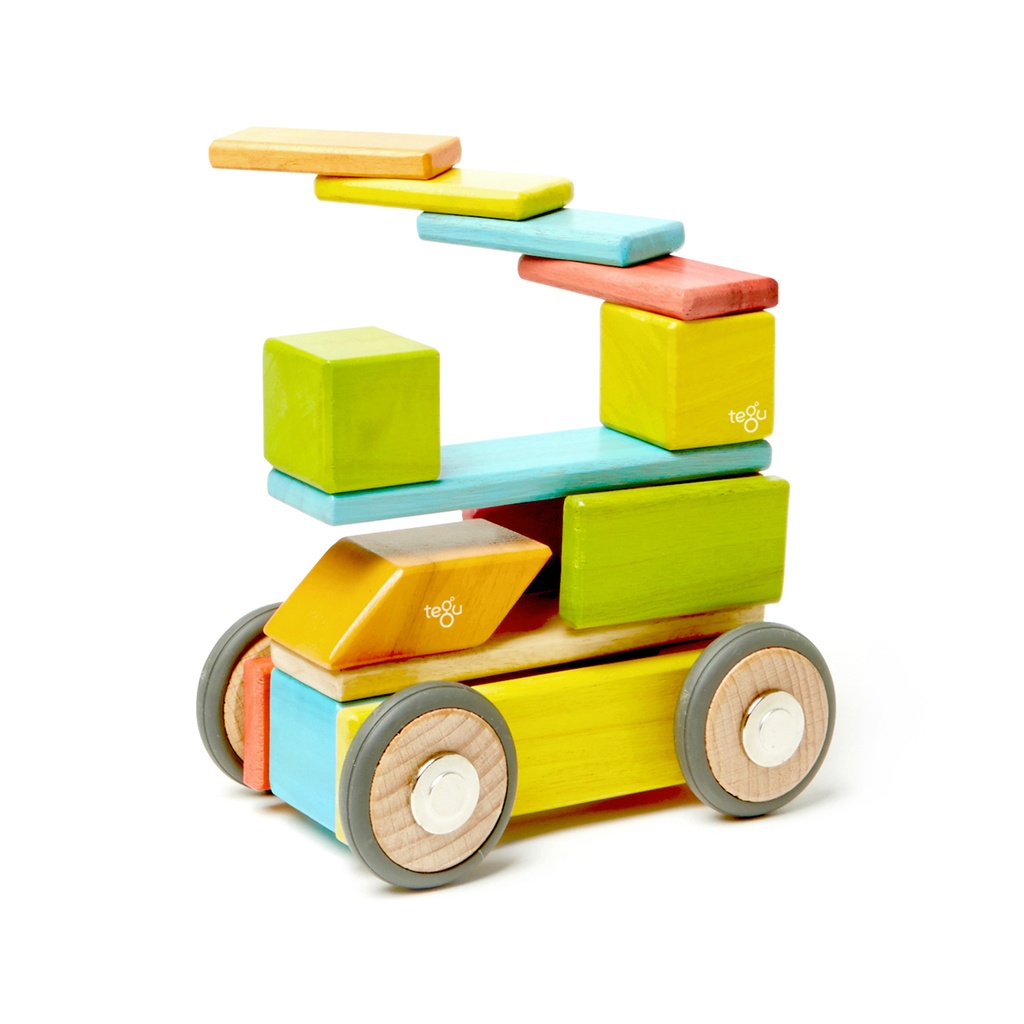 Tints Magnetic Wooden Blocks 42-Piece Set