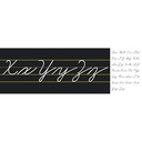 Alphabet Lines Black Traditional Cursive Mini Bulletin Board Kit