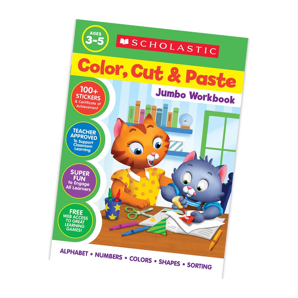 Color, Cut & Paste Jumbo Workbook